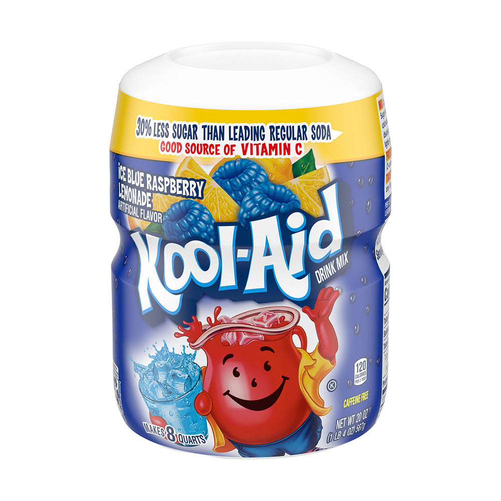 Kool-Aid Sugar-Sweetened Blue Raspberry Lemonade Artificially Flavored Powdered Soft Drink Mix, 20 Oz